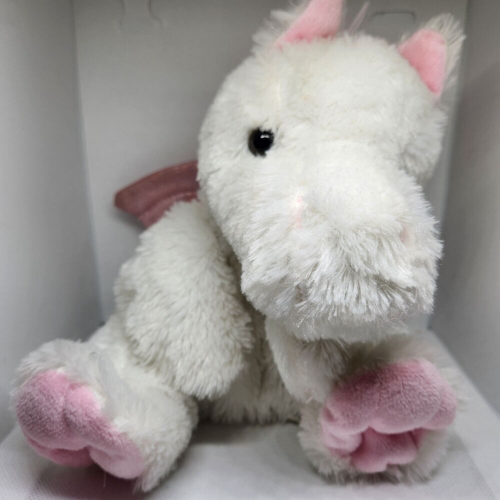 KellyToy Unicorn Hand Puppet Plush Stuffed Toy Pink Mane Tail Shiny Wings